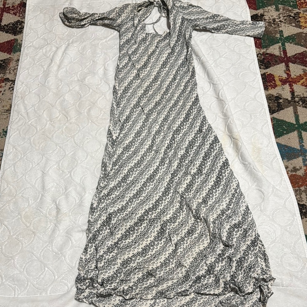 Plenty by Tracy Reese Black and White Halter Gown